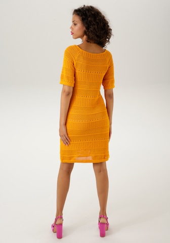 Aniston CASUAL Knitted dress in Orange