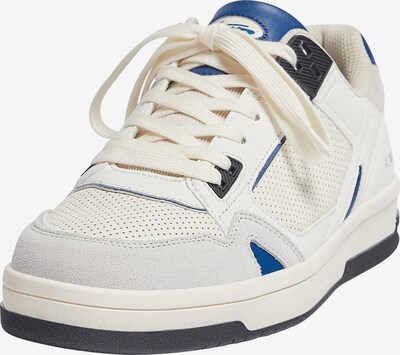 Sneaker low Pull&Bear pe albastru gențiană / gri deschis / negru / alb coajă de ou, Vizualizare produs