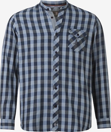 Jan Vanderstorm Comfort fit Button Up Shirt ' Friis ' in Blue: front