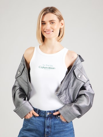 Calvin Klein Jeans - Top en blanco: frente