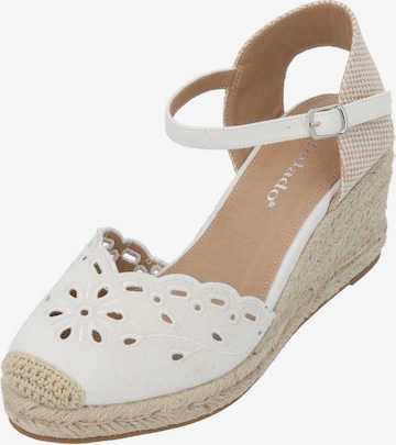 Palado Keilsandalette 'Enrona' in Weiß: Vorderseite