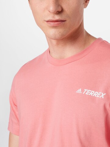 ADIDAS TERREX Λειτουργικό μπλουζάκι σε ροζ