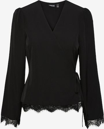 PIECES - Blusa 'FELIPA' en negro: frente