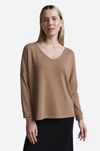 Cotton Candy Langarmshirt in Braun: Vorderseite