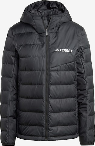 ADIDAS TERREX Vabaajajope 'Multi Light Down Hooded', värv must: eest vaates