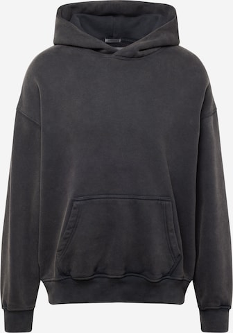 Abercrombie & FitchSweater majica 'ESSENTIAL' - crna boja: prednji dio
