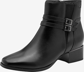 Bottines Tamaris en noir : devant