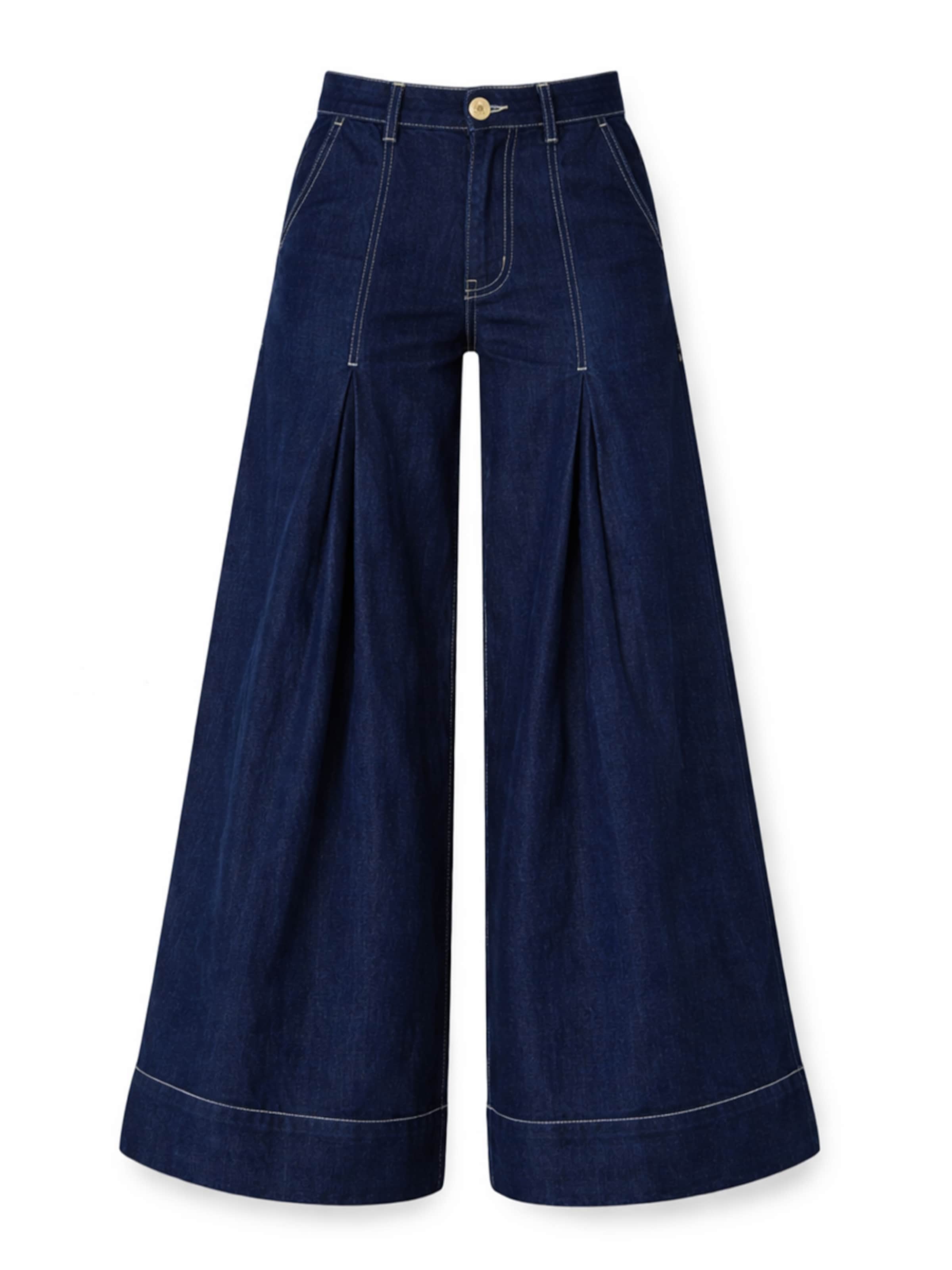 IT'S BASIC Wide leg Jeans 'Palazzo Mid Rise Jeans' in Blauw: voorkant