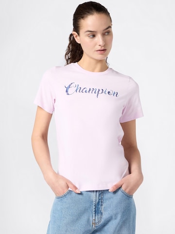 Champion Authentic Athletic Apparel - Camisa em rosa: frente