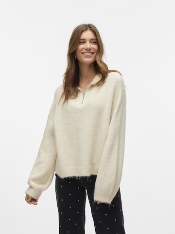Pull-over VERO MODA en beige : devant