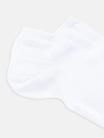 DillySocks Ankle Socks in White