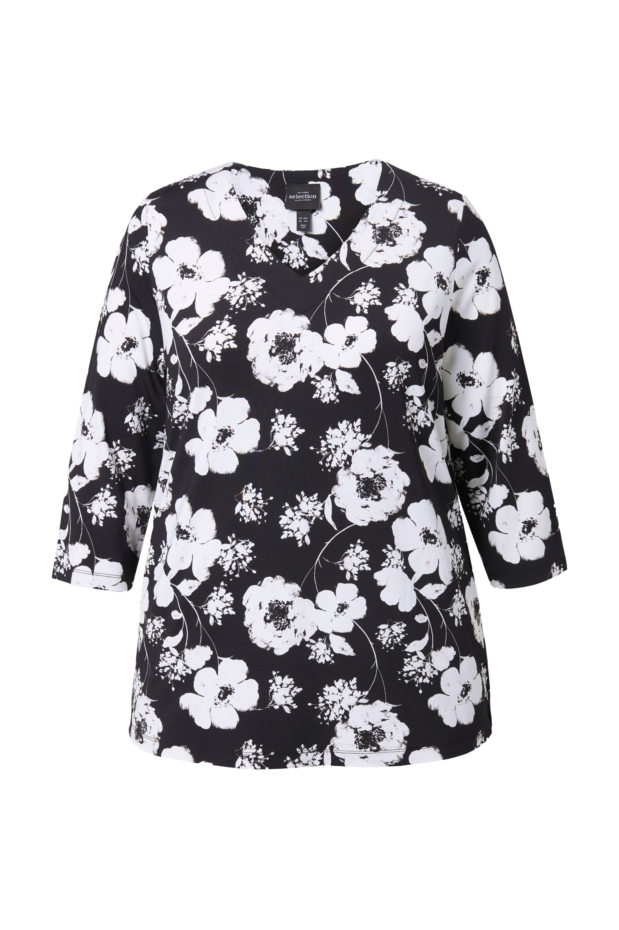 Ulla Popken Shirt in Schwarz: Vorderseite