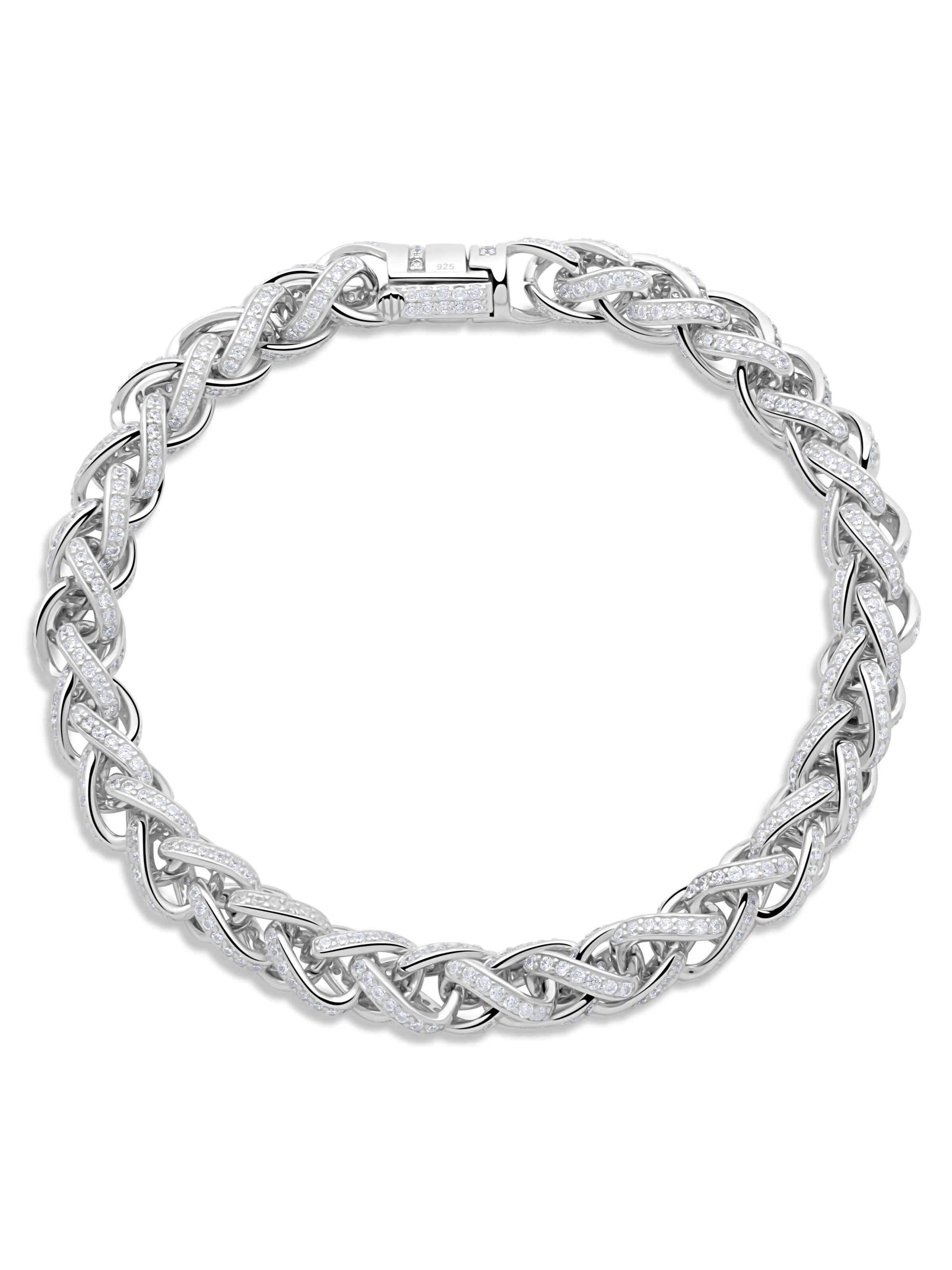 Tony Fein Armband 'Zopf'‌‌‌‌‌‌ in Silber: Vorderseite