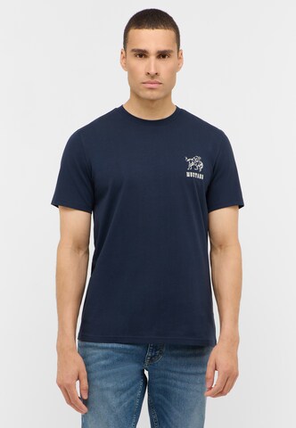 MUSTANG T-Shirt ' Austin ' in Blau: Vorderseite