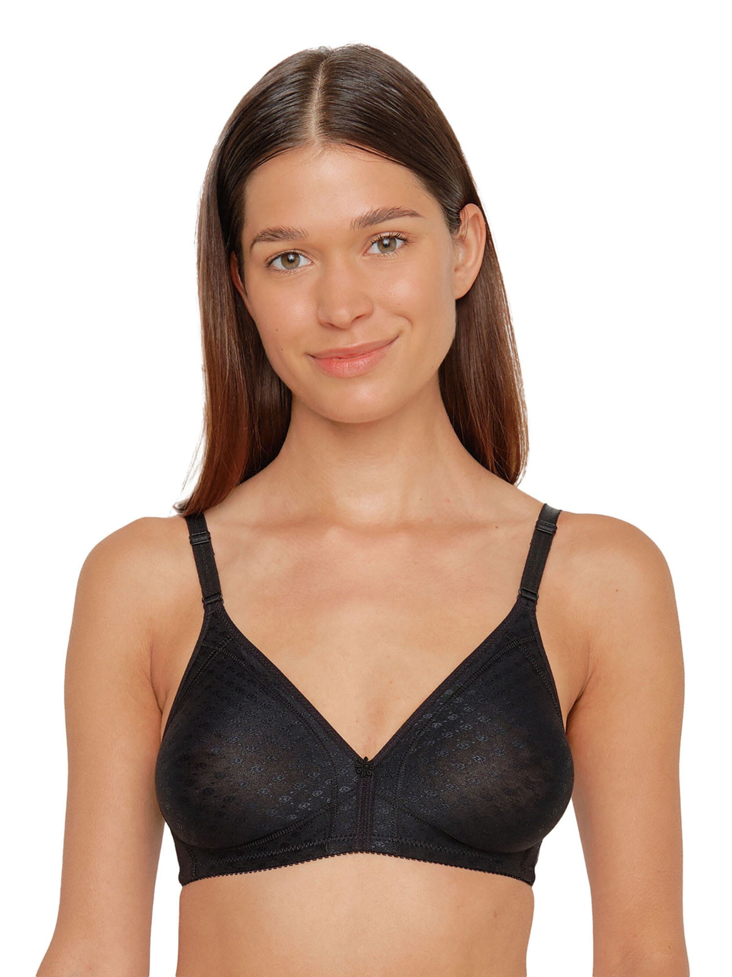 SUSA Minimiser Bra 'Topsy' in Black: front