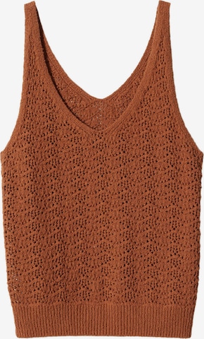MANGO Knitted Top 'SITO' in Orange: front