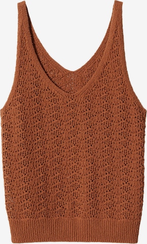 Tops en tricot 'SITO' MANGO en orange : devant