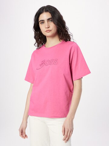 BOSS Orange T-shirt 'Etey' i rosa: framsida