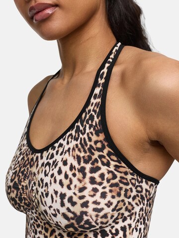 Body modellante 'Neckholder Shapewear mit String' di cfab (formerly creamy fabrics) in marrone