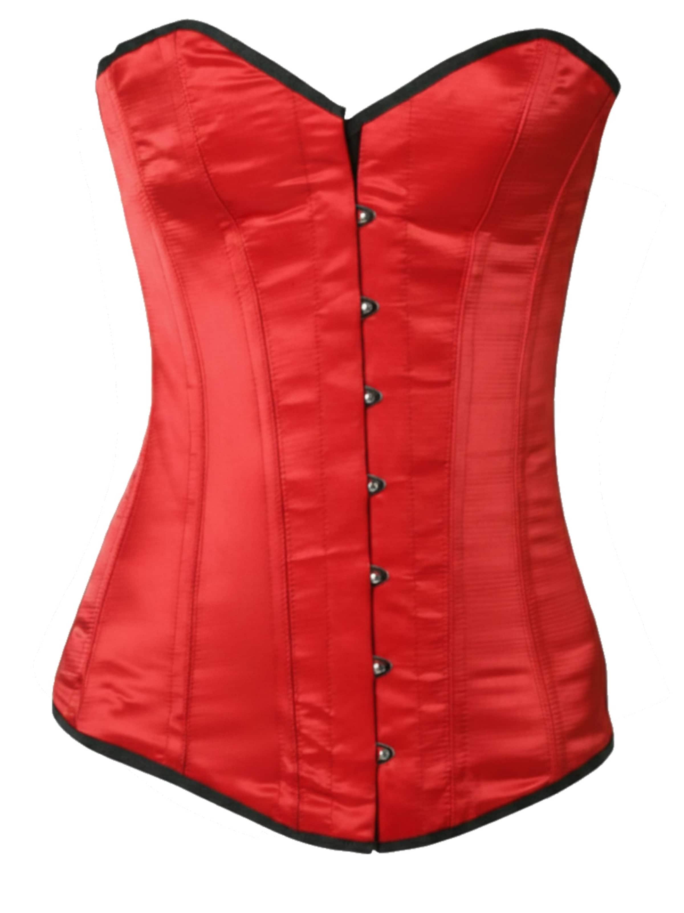 fapedo Bodice 'Satin Vollbrust Korsett Corsage sx99' in Red: front