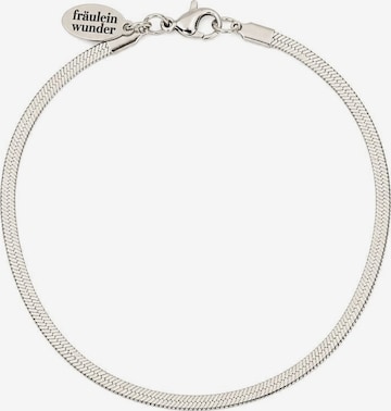 Fräulein Wunder - Pulsera 'Snake Schmal' en plata: frente