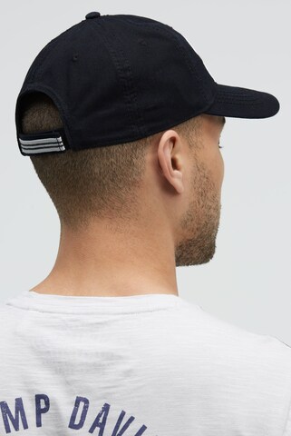 CAMP DAVID Base Cap Stone Washed mit Logo-Stickerei und Prints in Blau
