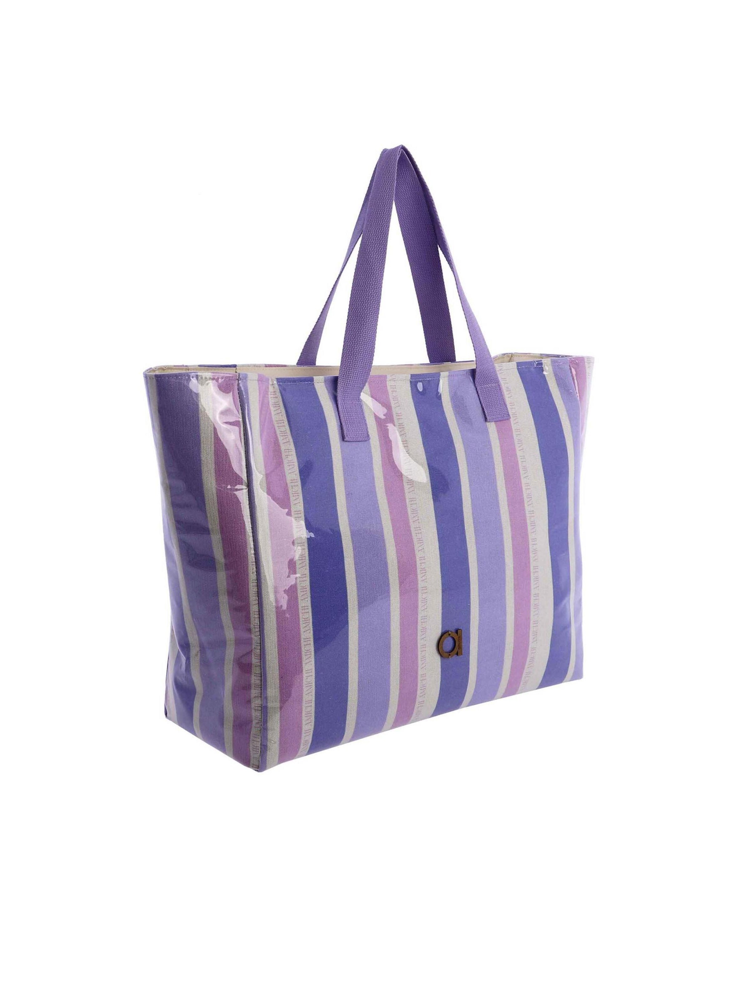 Amichi - Shopper 'Bolso de playa para mujer Palma de lona con cremallera' en Mezcla de colores