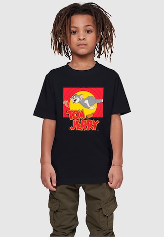 ABSOLUTE CULT Shirt 'Tom and Jerry - Chase Scene' in Black: front