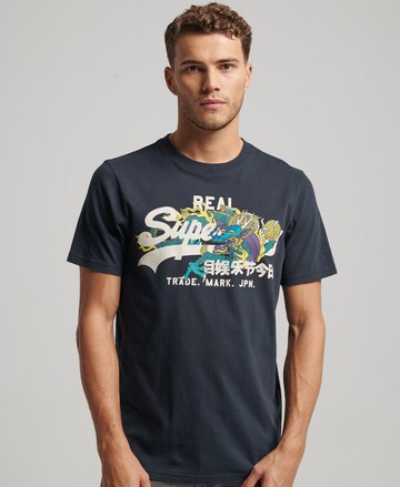 Superdry T-Shirt 'Narrative' in Schwarz: Vorderseite
