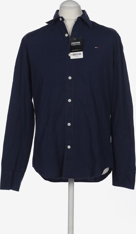 Tommy Jeans Button Up Shirt in XL in Blue: front