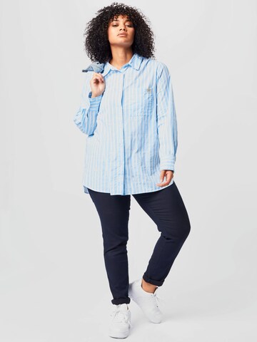 River Island Plus Bluse in Blau