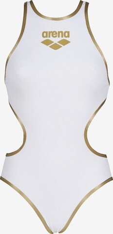 Bustier Maillot de bain sport 'ONE BIGLOGO' ARENA en blanc : devant