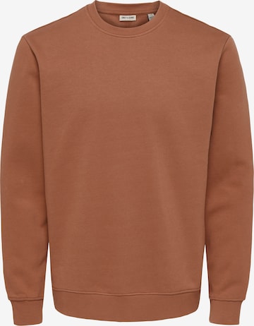 Only & Sons Свитшот 'ONSConnor' в Коричневый: спереди