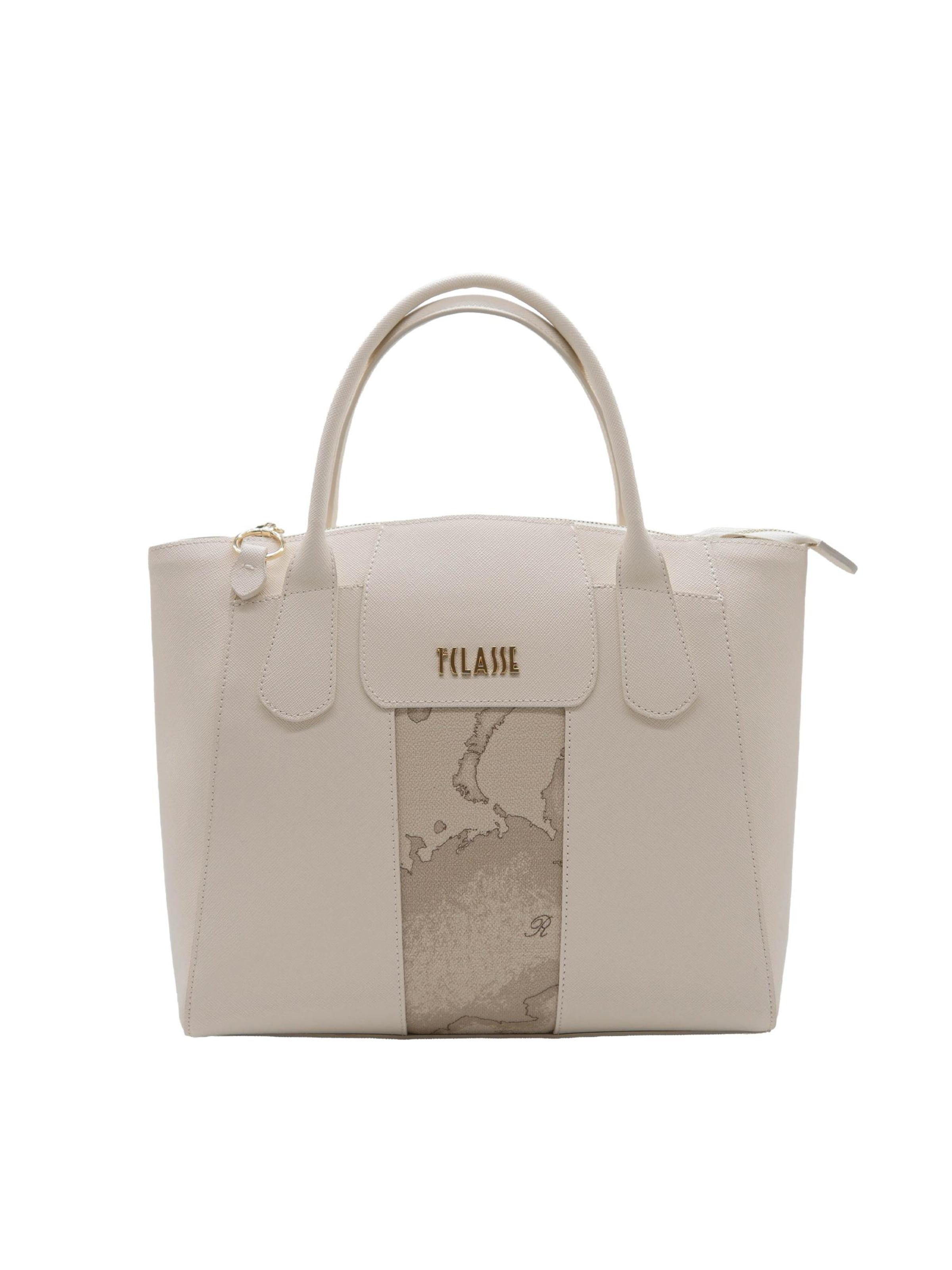 Borsa a mano 'TRACOLLA' di Alviero Martini in beige: frontale