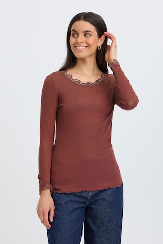 Fransa Shirt 'FRHIZAMOND' in Brown: front