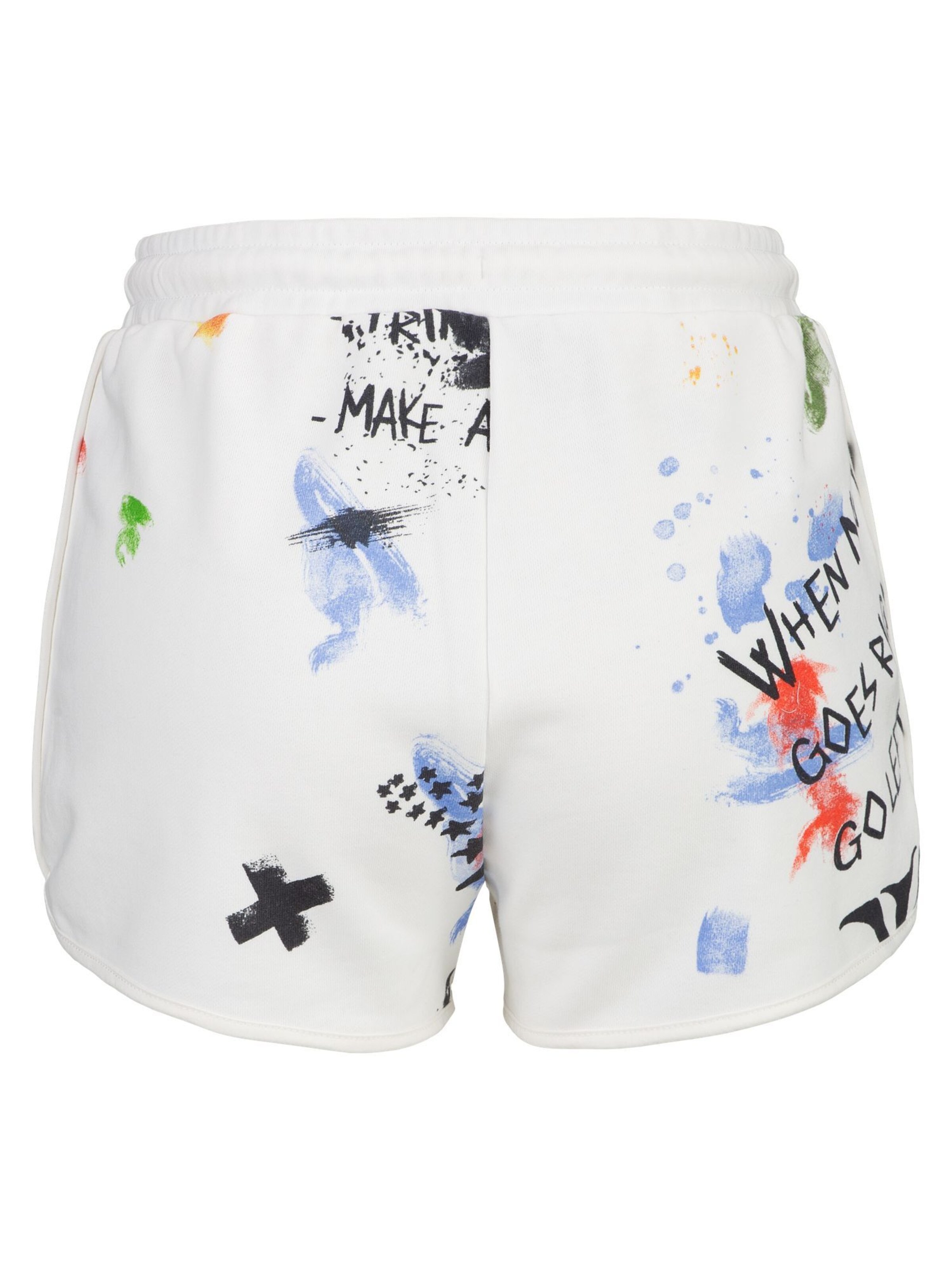 Regular Pantalon 'MADRISSA GRAFFITI' 19V69 ITALIA en blanc