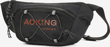 Aoking Pouch in Black: front