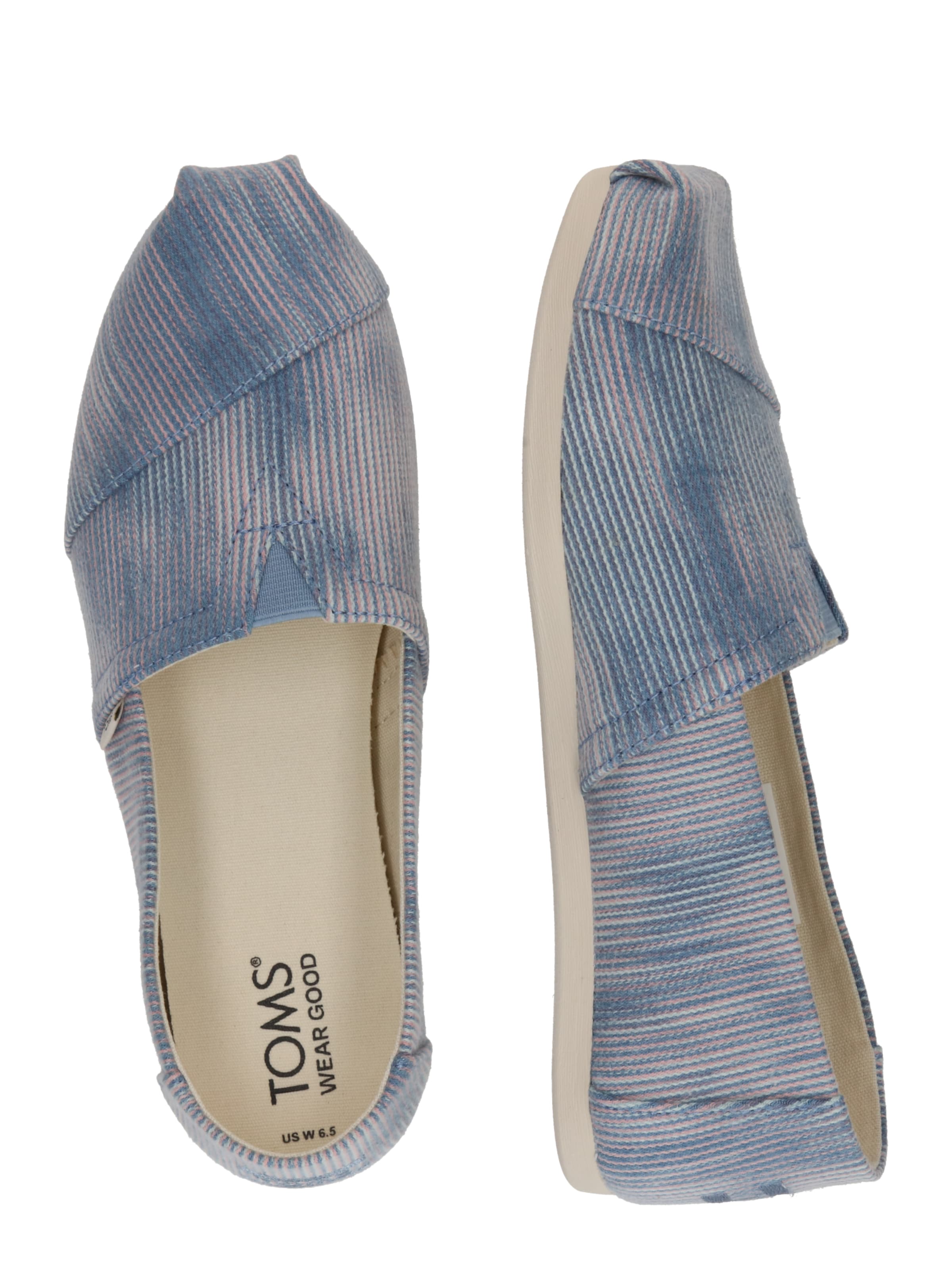 TOMS Slipper 'ALPARGATA' – modrá: boční strana