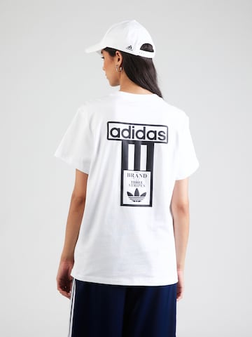 balts ADIDAS ORIGINALS T-Krekls 'ADIBREAK': no priekšpuses