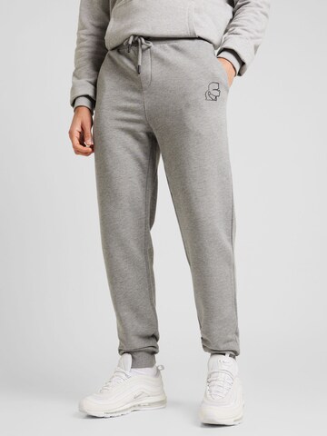Effilé Pantalon Karl Lagerfeld en gris : devant