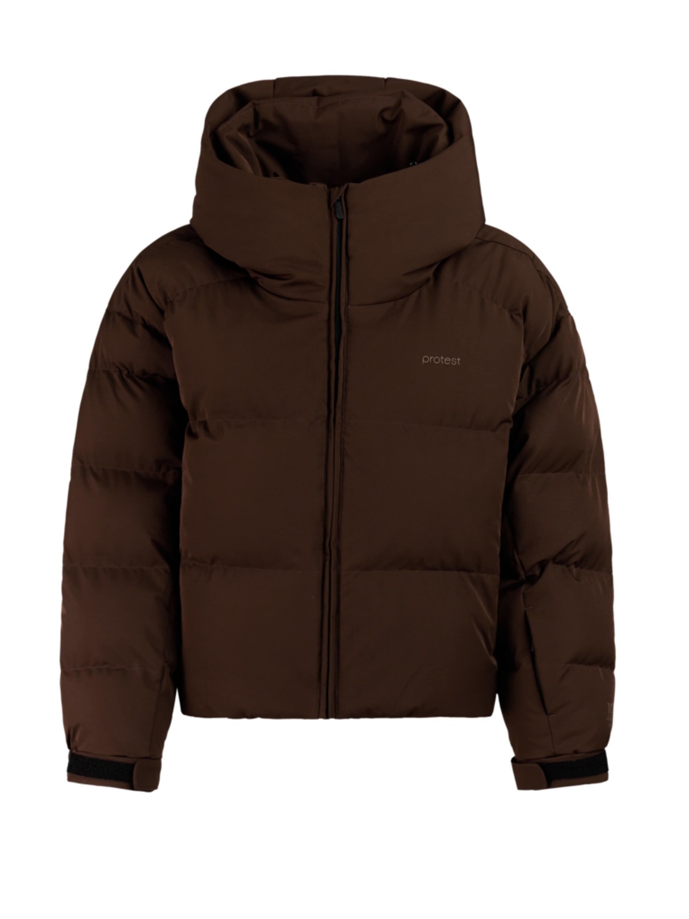PROTEST Athletic Jacket in Brown: front