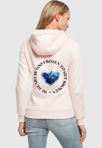 Mister Tee Sweatshirt 'Too Frozen' in Pink: Vorderseite