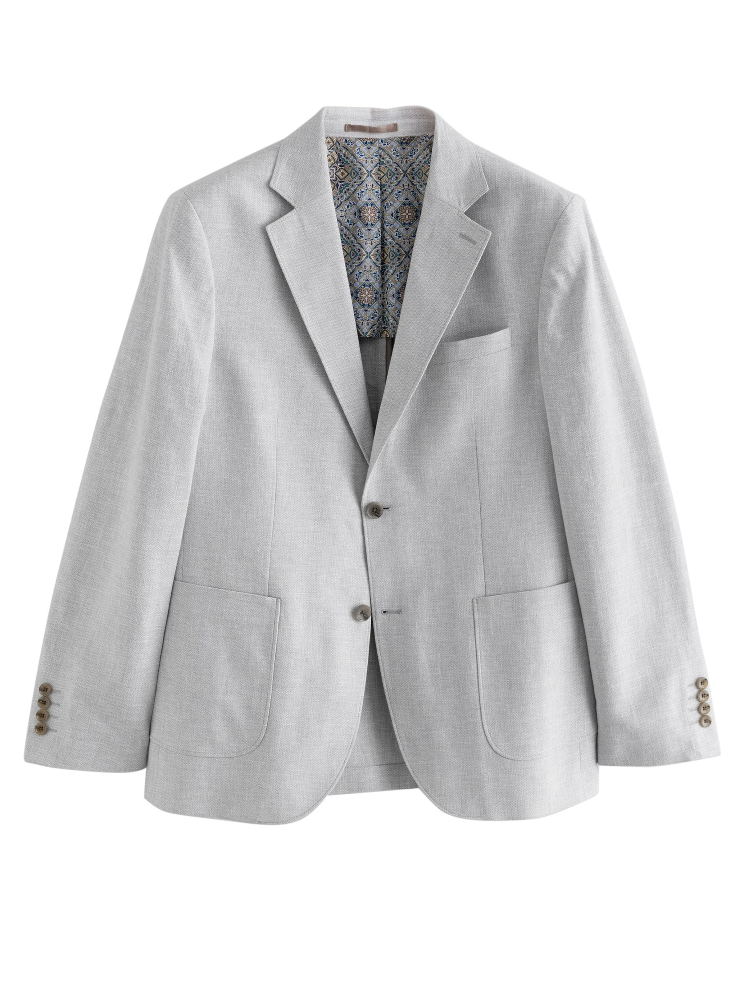 Next Slim fit Suknjič | siva barva: sprednja stran