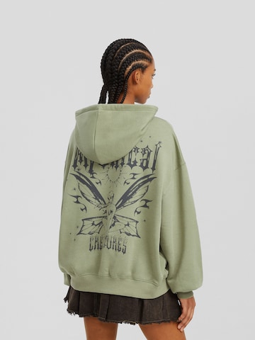 Sweat-shirt Bershka en vert