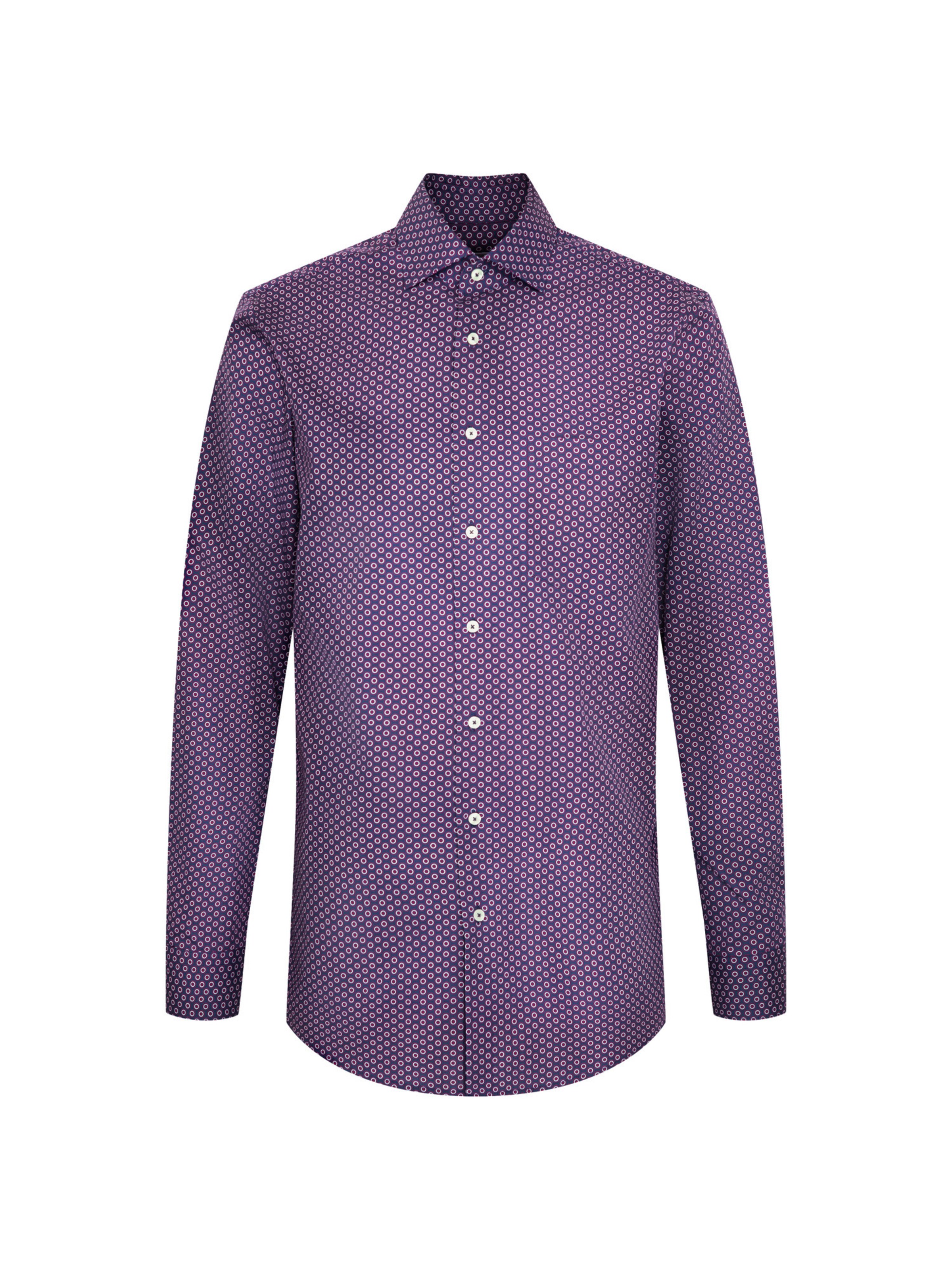 SEIDENSTICKER Chemise business 'Schwarze Rose' en violet / bleu violet / blanc, Vue avec produit