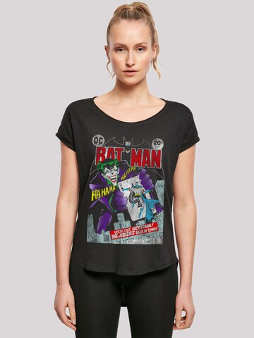 F4NT4STIC Shirt 'Batman Joker Playing Card Cover' in Zwart: voorkant