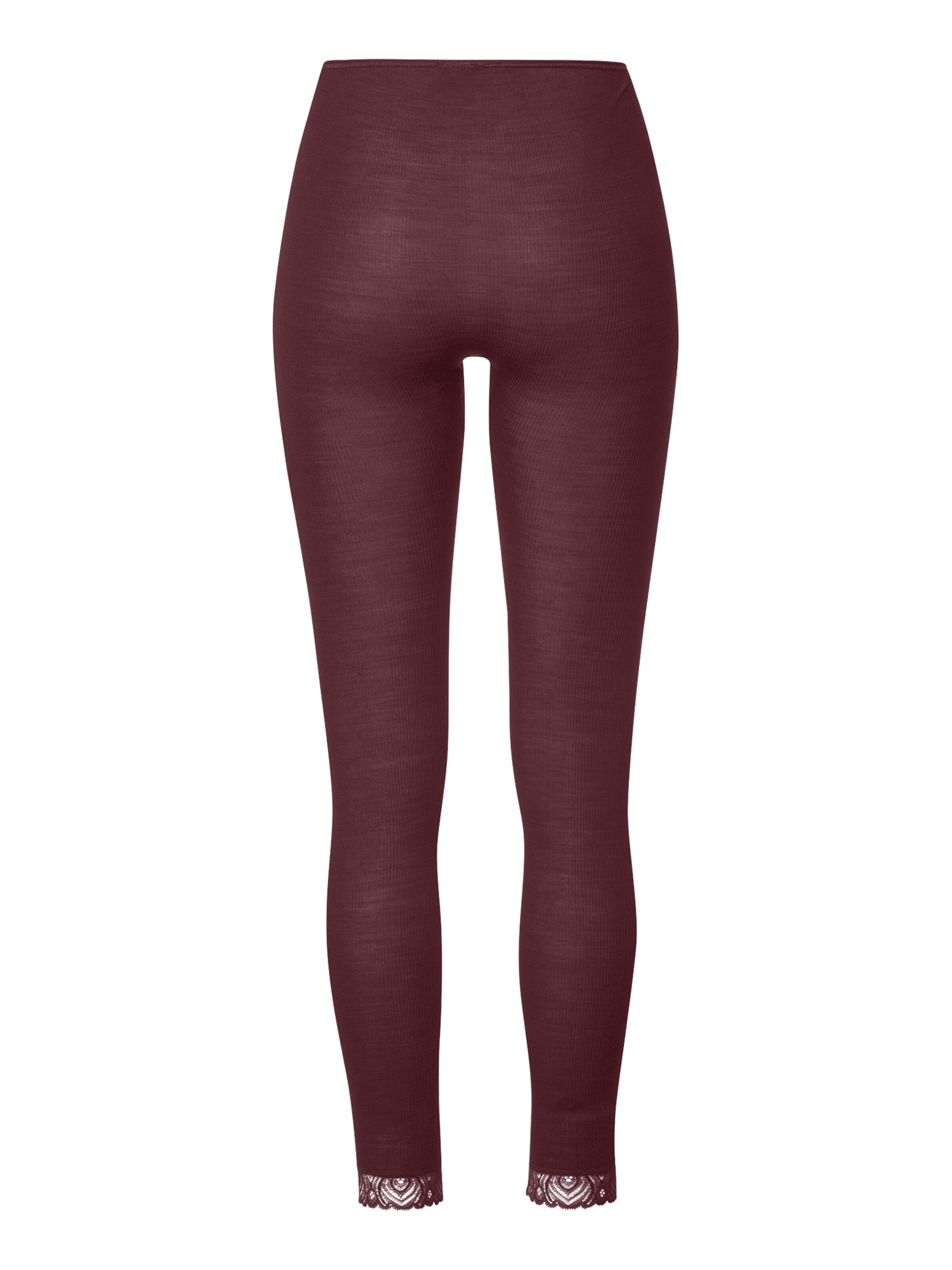 Skinny Leggings ' Woolen Lace ' Hanro en marron