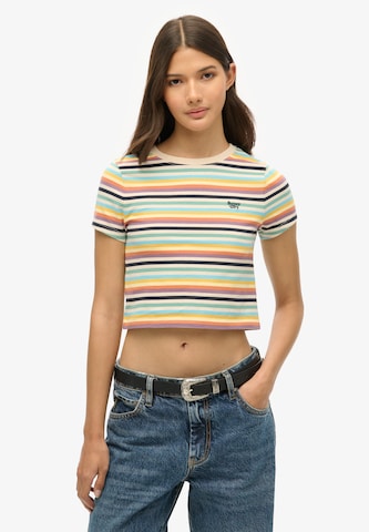 T-shirt Superdry en beige : devant