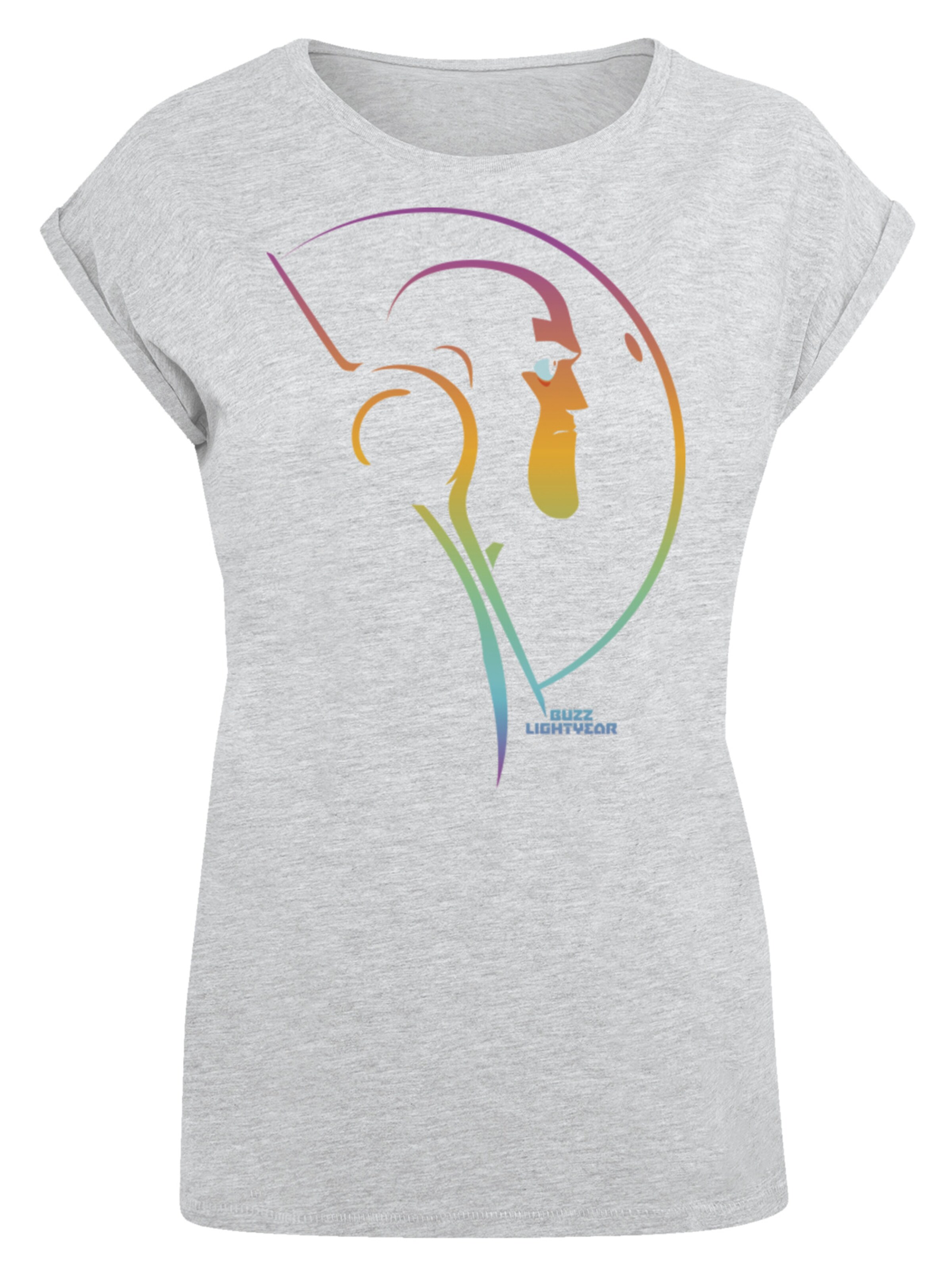 F4NT4STIC T-Shirt 'Buzz Lightyear Blended Stare' in Grau: Vorderseite