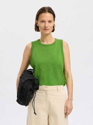SELECTED FEMME Top 'SLFEssential' in Groen: voorkant